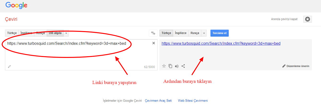 google çeviri